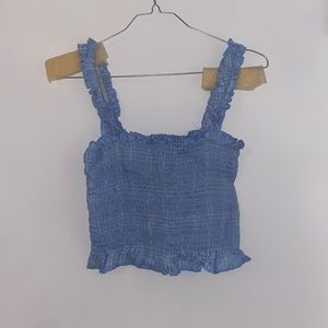 Ruched blue tank ⚡️SEND BEST OFFER⚡️